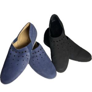 2 New pairs Sesto Meucci Dana Comfort Slip-On Walking Shoes black & blue s 9.5